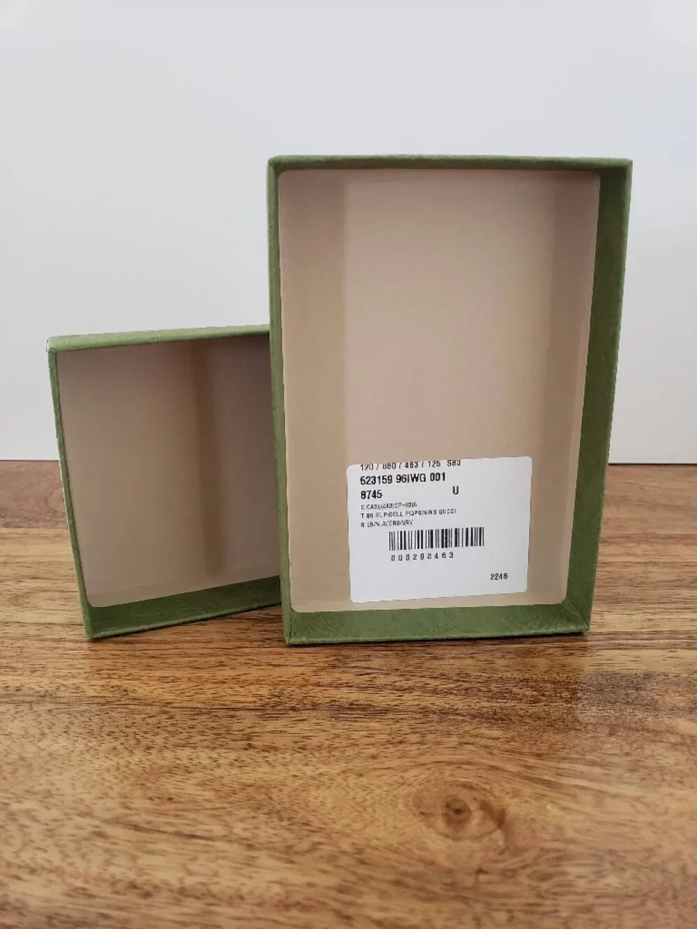 Authentic Gucci Ophidia GG Supreme Canvas Card Holder Wallet Dust Bag Box 523159